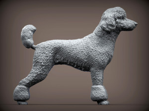 Poodle 3d print model 3Dプリントモデル