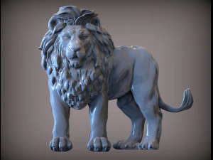 Lion bas relief 3d print model 3D Print Model