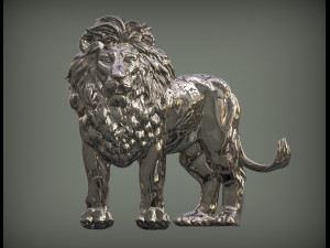 Lion bas relief 3d print model Modelo de impresión 3D
