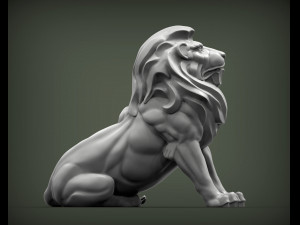 Lion for 3d printing 3d print model 3D Baskı Modeli