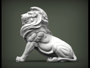 Lion for 3d printing 3d print model 3D Baskı Modeli