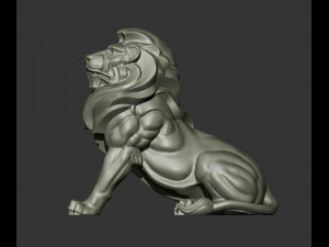 Lion for 3d printing 3d print model 3D Baskı Modeli