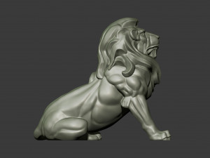 Lion for 3d printing 3d print model 3D Baskı Modeli