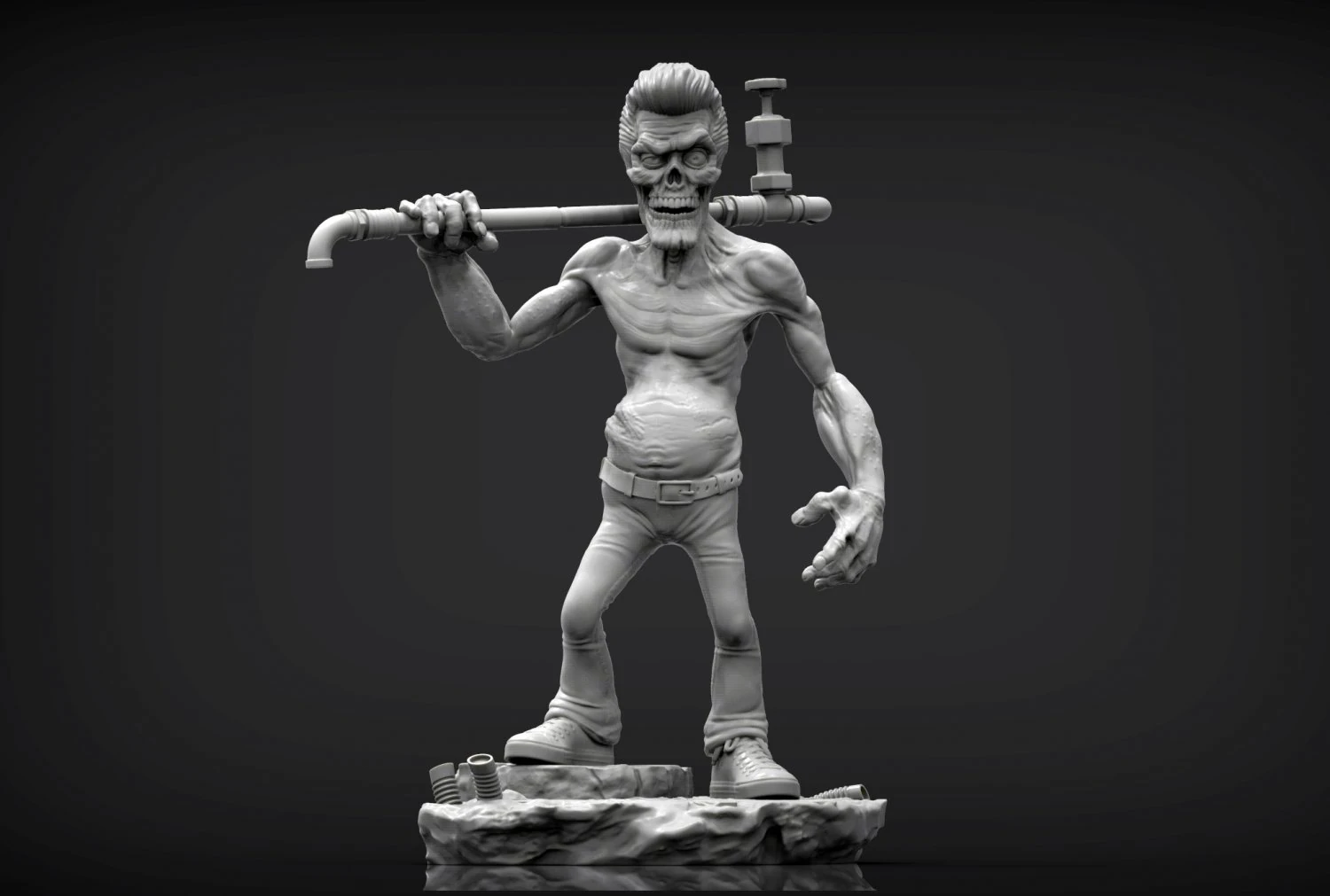 Zombie 3d print model 3D Print Model .c4d .max .obj .3ds .fbx .stl .blend