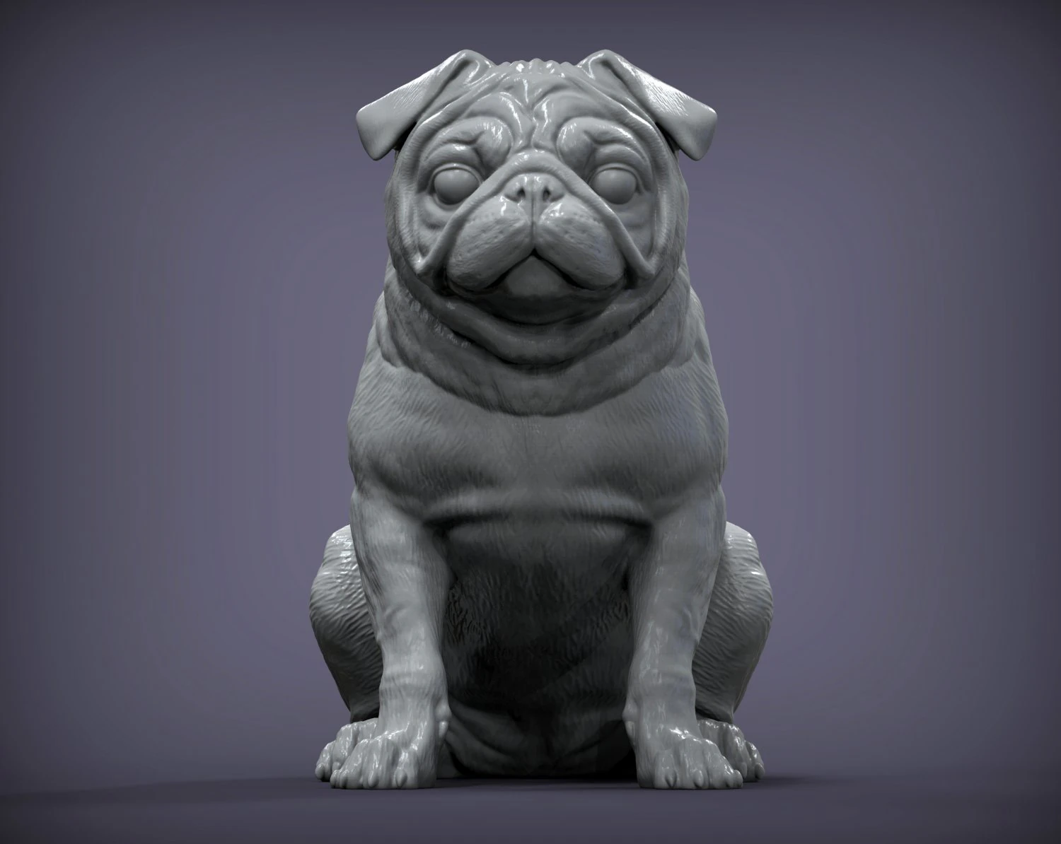 Pug for 3d printing 3d print model 3D Print Model .c4d .max .obj .3ds .fbx .stl .blend