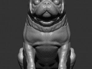 Pug for 3d printing 3d print model 3D प्रिंट मॉडल