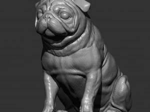 Pug for 3d printing 3d print model 3D Print Model