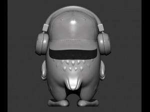 Dove in headphones 3d print model Modèles 3D en vedette