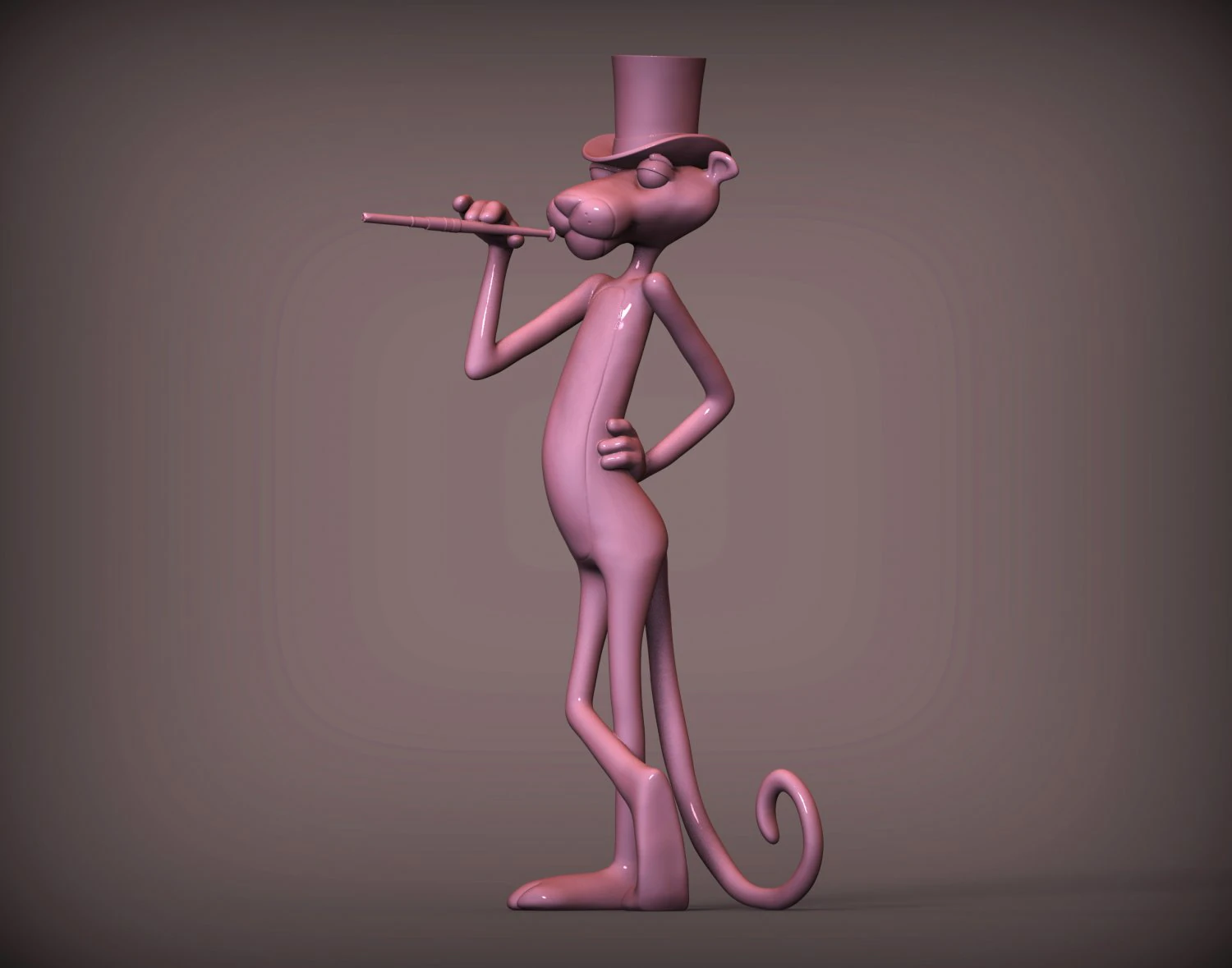 Pink panther 3d print model 3D Print Model .c4d .max .obj .3ds .fbx .stl .blend