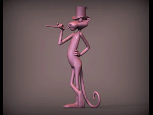 Modello di stampa 3d della pantera rosa Modello di stampa 3D