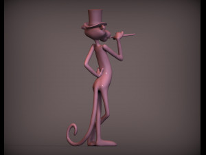 Pink panther 3d print model Modello di stampa 3D