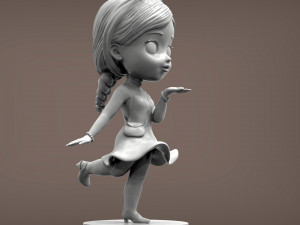 Anime girl 3d print model 3D 프린트 모델