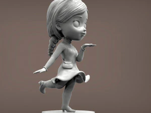 Anime girl 3d print model 3D Print Model