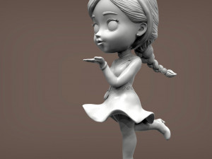 Anime girl 3d print model 3D 프린트 모델