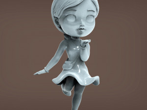 Anime girl 3d print model 3D 프린트 모델