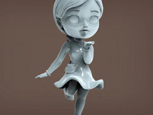 Anime girl 3d print model 3D Print Model