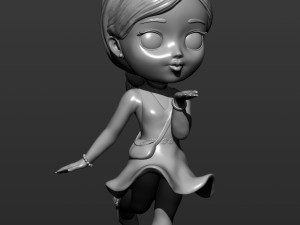 Anime girl 3d print model 3D 프린트 모델