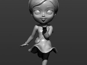 Anime girl 3d print model 3D 프린트 모델
