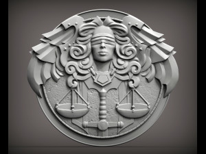 themis goddess of justice bas-relief for 3d print 3d print model 3D Print Model