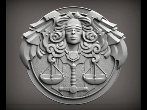 Themis goddess of justice bas-relief for 3d print 3d print model 3D Print Model