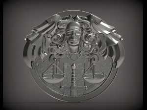 Themis goddess of justice bas-relief for 3d print 3d print model Modelo de impresión 3D