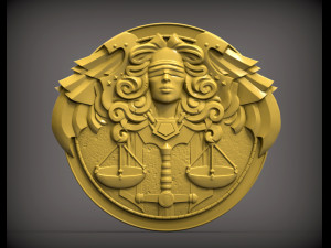 Themis goddess of justice bas-relief for 3d print 3d print model Modelo de impresión 3D
