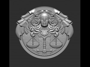 Themis goddess of justice bas-relief for 3d print 3d print model Modelo de impresión 3D