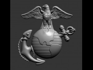 Us marine corps globe and anchor insignia set 3d print model 3D Принт Модель