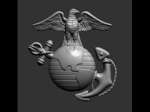 Us marine corps globe and anchor insignia set 3d print model 3D Принт Модель