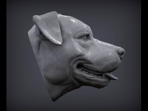 Pit bull head 3d print model 3D Print Model