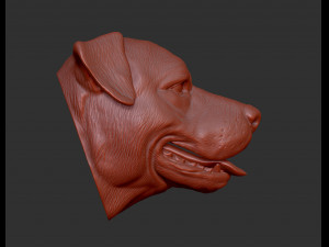 Pit bull head 3d print model 3D Print Model