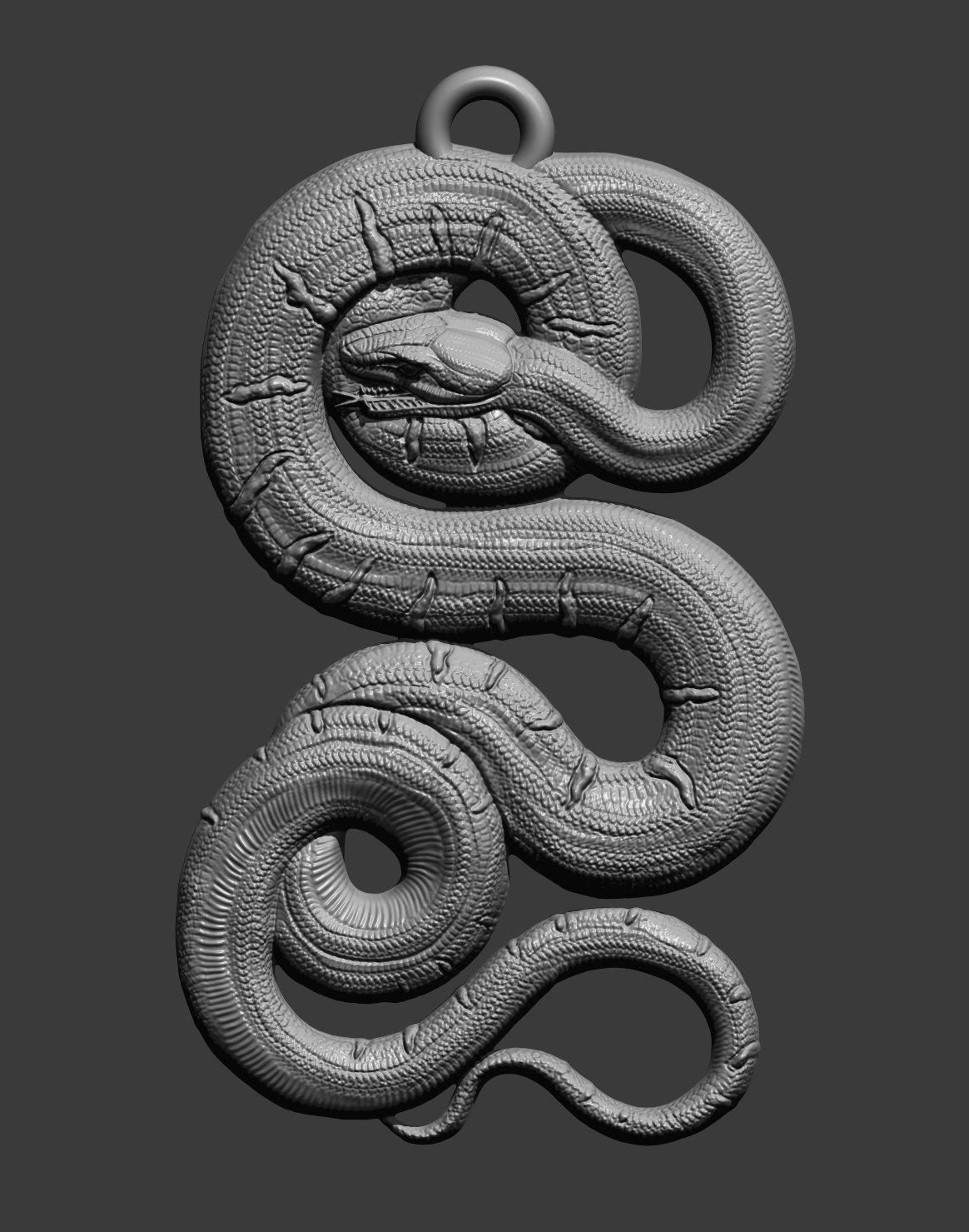snake 3D model 3D printable