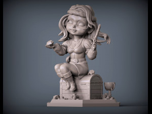 Pirate 3d print model Modelo de Impressão 3D