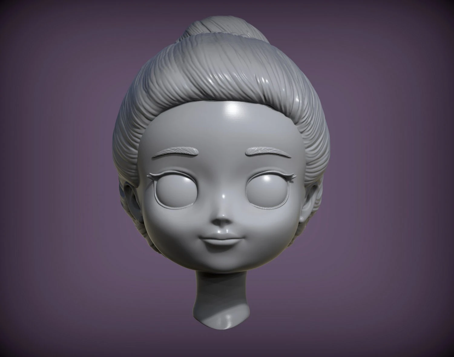 Doll head 3d print model 3D Print Model .c4d .max .obj .3ds .fbx .stl .blend 