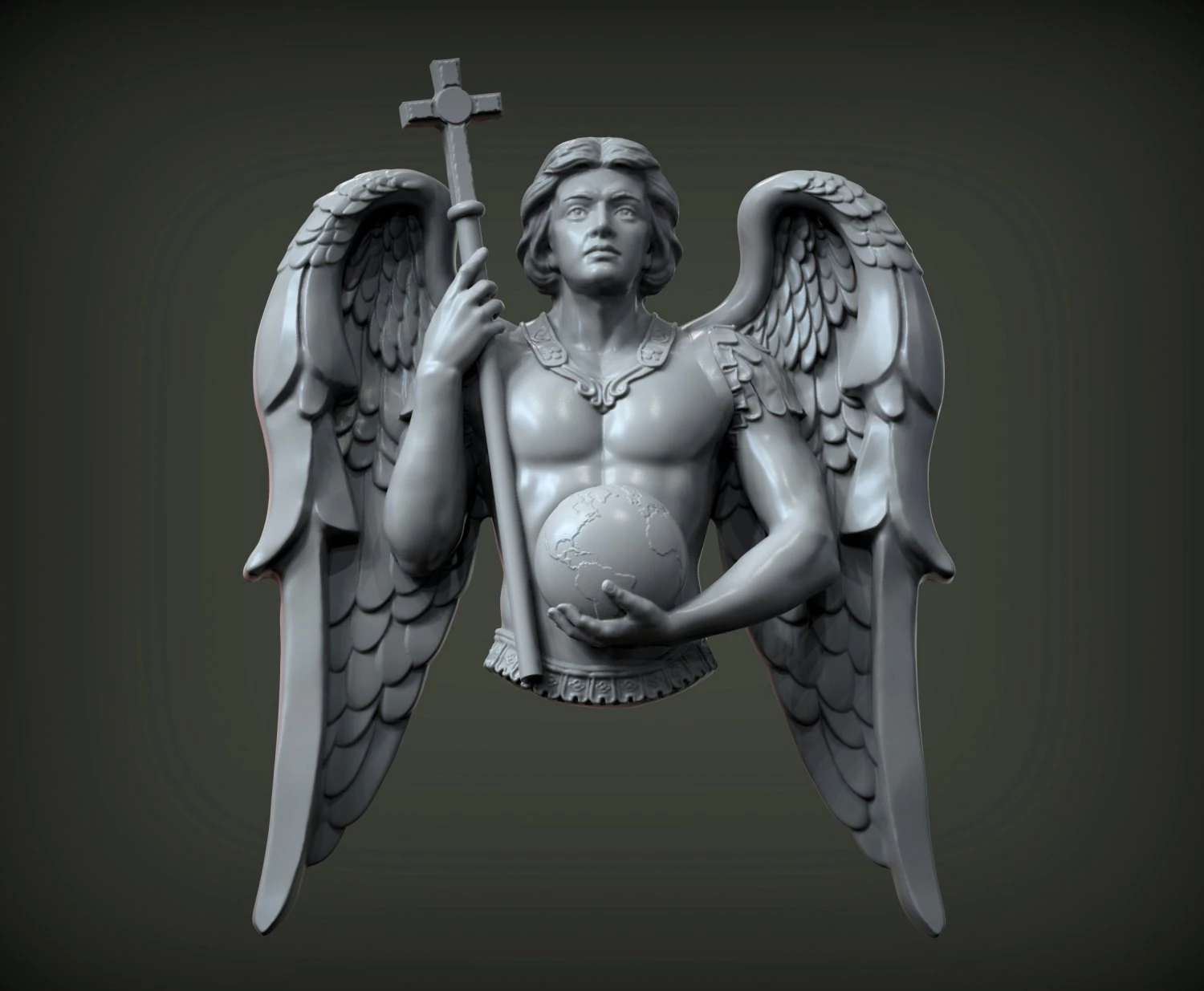 Archangel michael 3d print model 3D Print Model .c4d .max .obj .3ds .fbx .stl .blend 