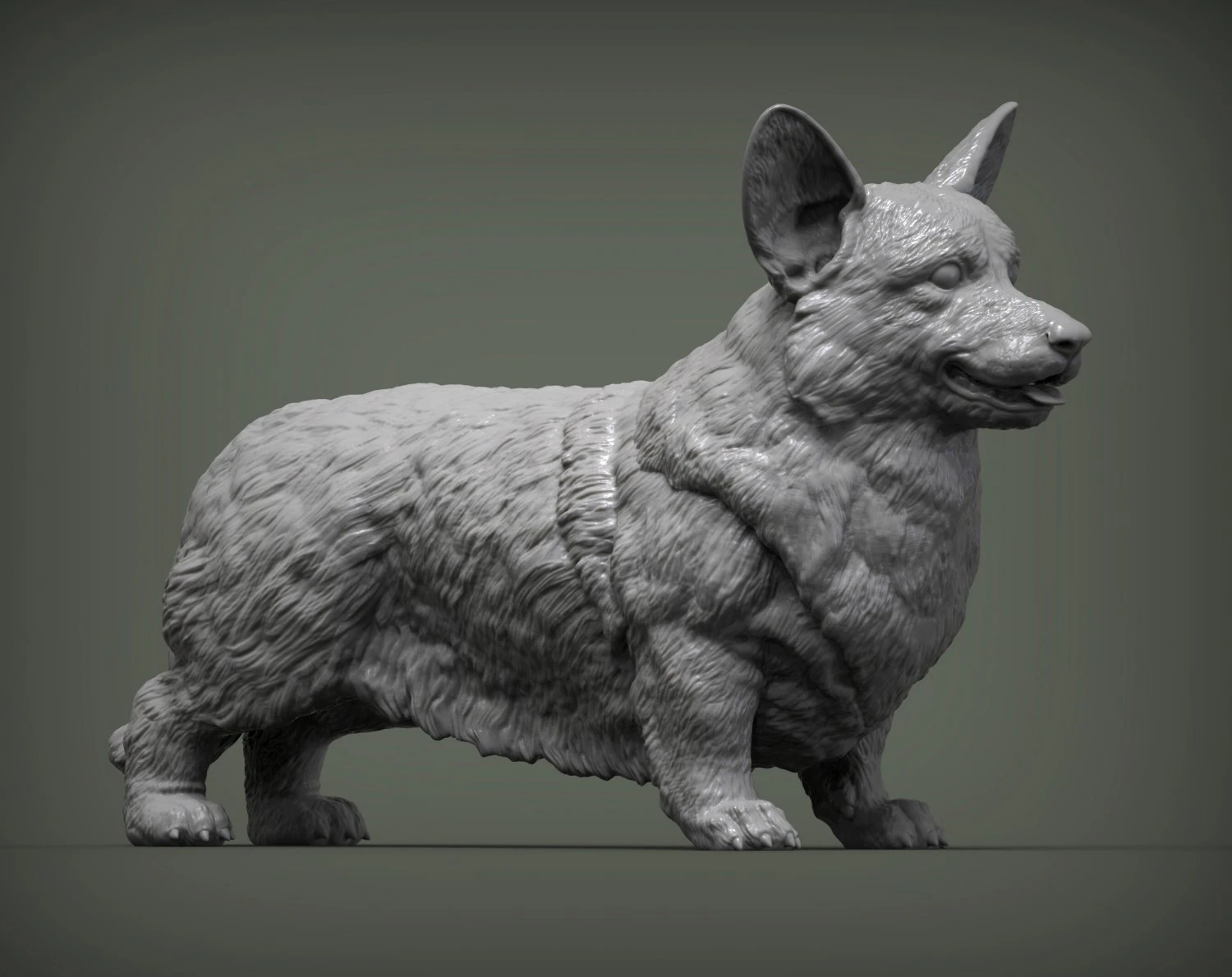 Corgi 3d print model 3D Print Model .c4d .max .obj .3ds .fbx .stl .blend 