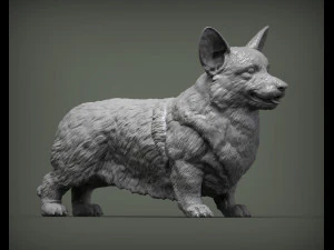 Modelo de impresi&oacute;n 3d de Corgi Modelo de impresión 3D