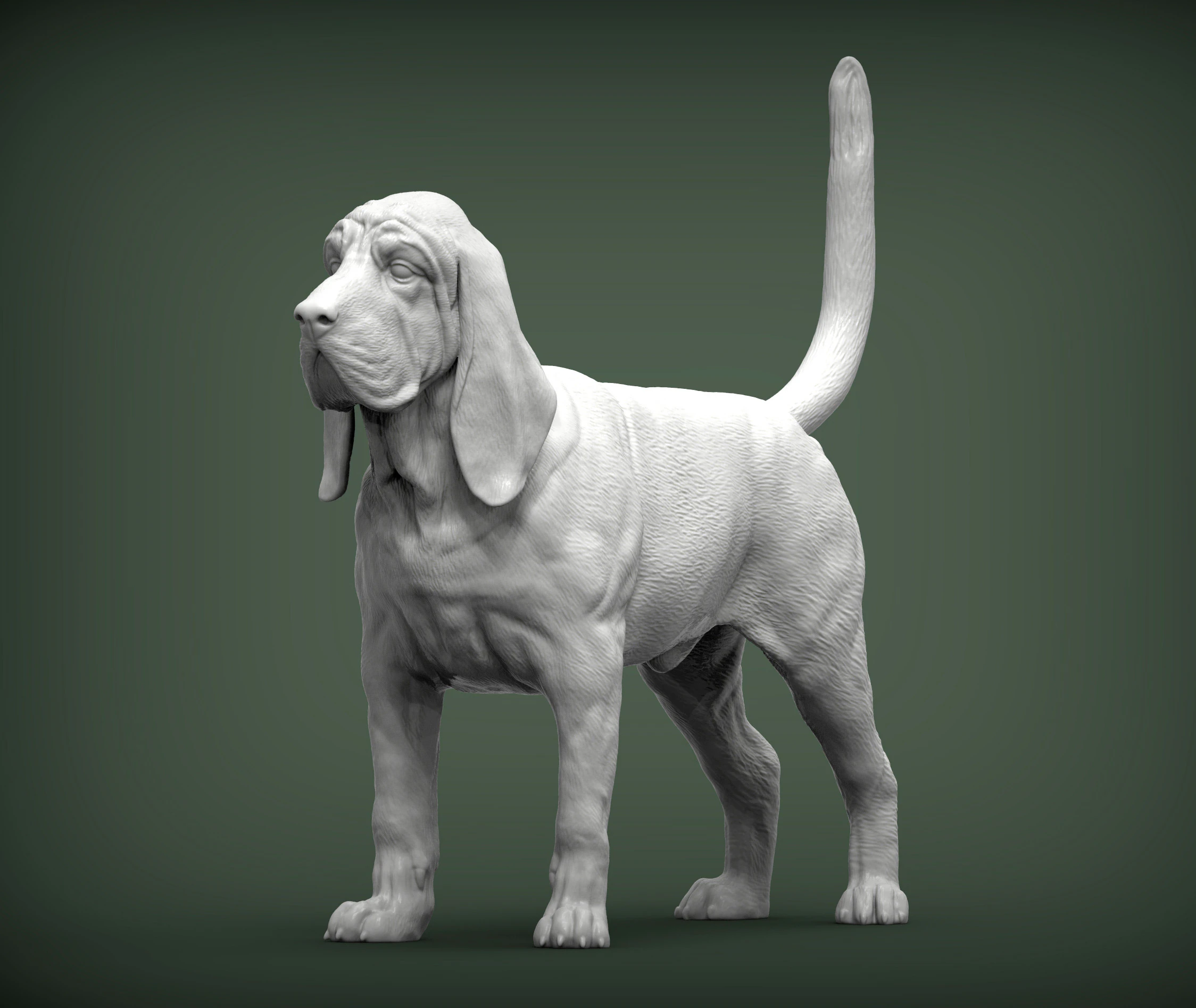 BLOODHOUND 3D Print Model .c4d .max .obj .3ds .fbx .stl .blend