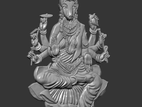 Goddess Varahi 3D 프린트 모델