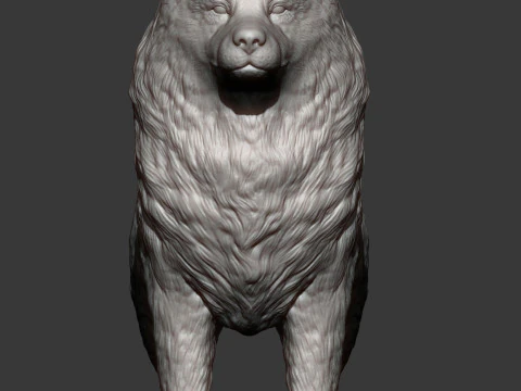 सामोयड कुत्ता 3D प्रिंट मॉडल
