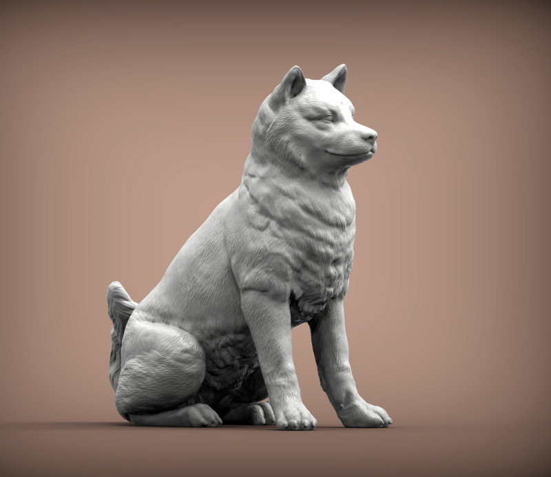 Shiba inu 3Dプリントモデル .c4d .max .obj .3ds .fbx .stl .blend