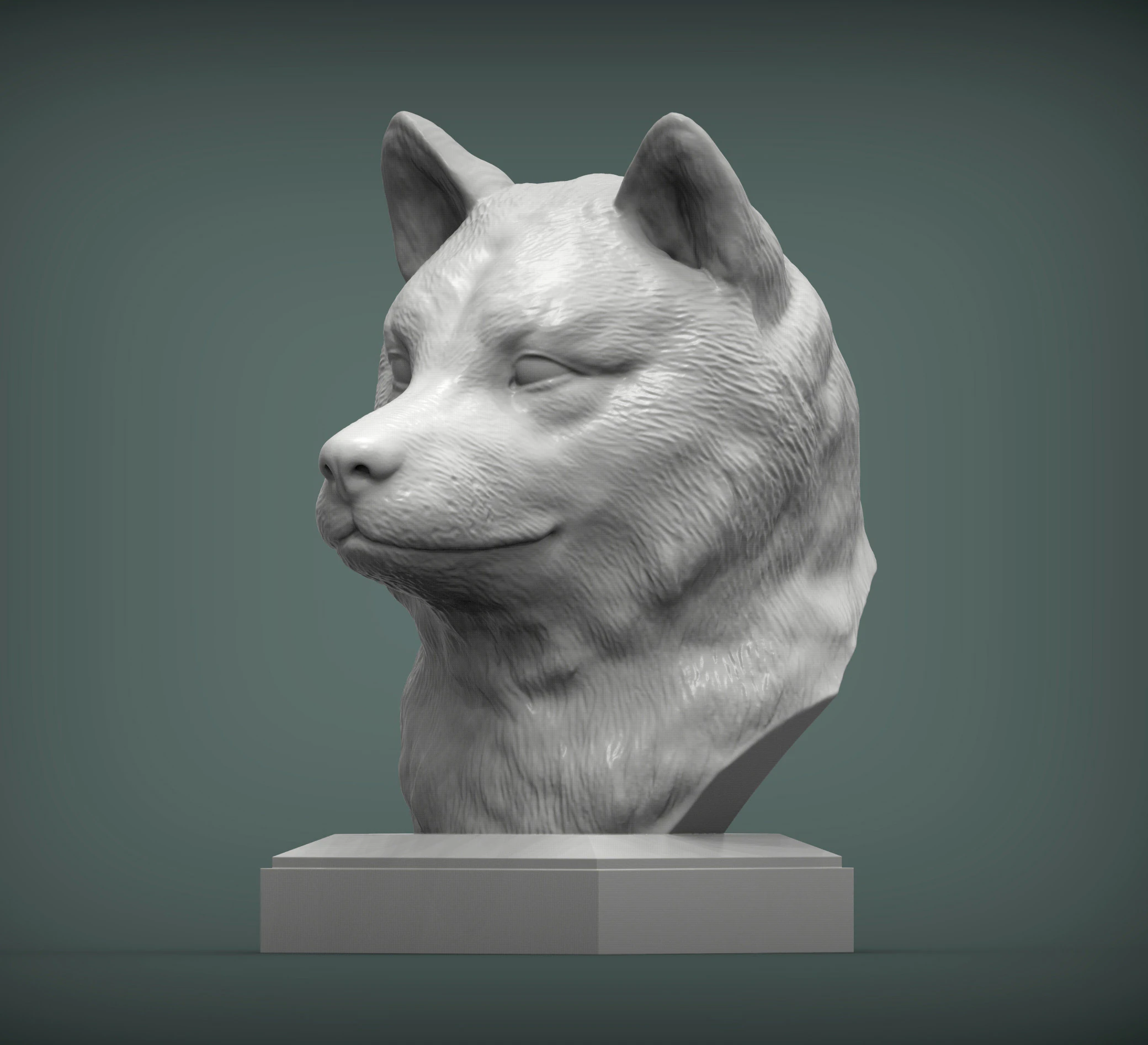 Shiba inu 3D Print Model .c4d .max .obj .3ds .fbx .stl .blend 