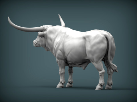 Texas Longhorn 3Dプリントモデル