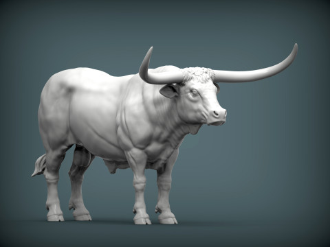 Texas Longhorn 3Dプリントモデル