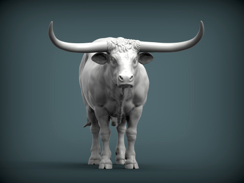 Texas Longhorn 3Dプリントモデル