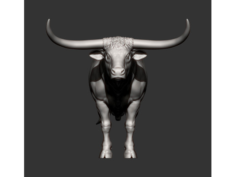 Texas Longhorn 3Dプリントモデル