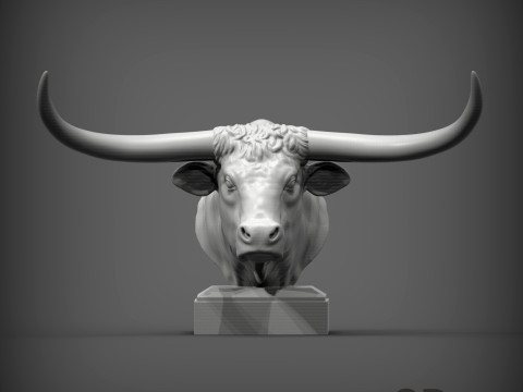 Texas Longhorn 3Dプリントモデル