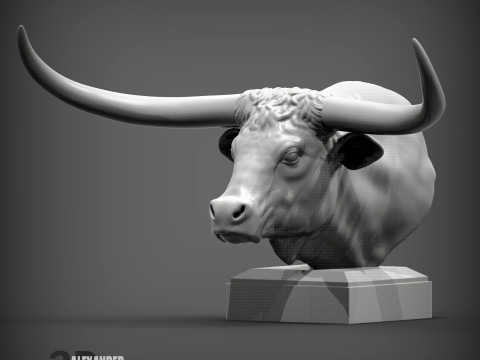 Texas Longhorn Modello di stampa 3D