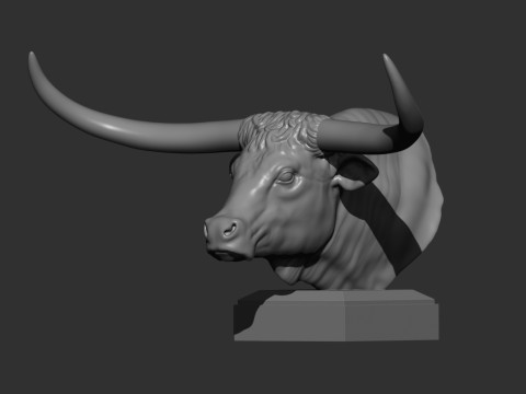 Texas Longhorn Modello di stampa 3D