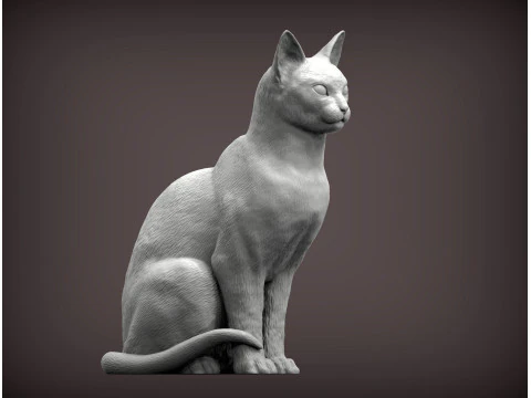 アビシニアン猫 3Dプリントモデル